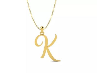 Amarillo Initial Pendant Letter K