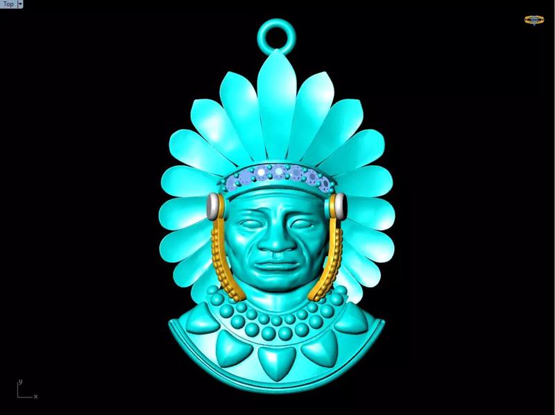 Tribal Pendant  - Aboriginal native pendant - N1007