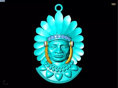 Tribal Pendant  - Aboriginal native pendant - N1007