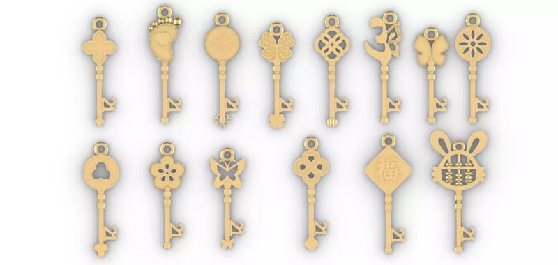 1013 - 14 Design 21st Birthday KEY Pendant