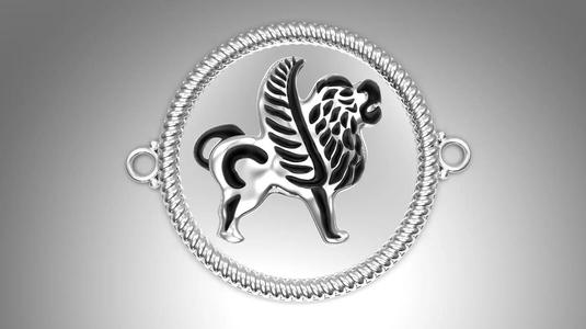 Ancient lion pendant