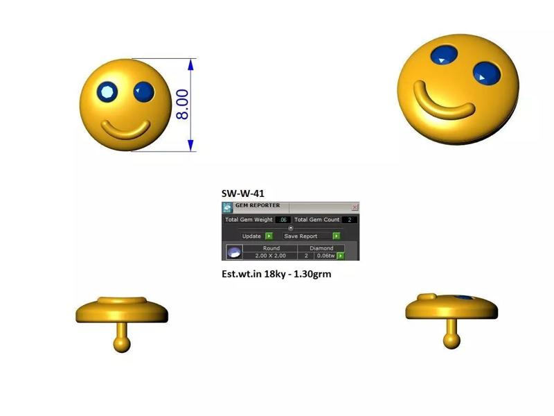 smiley emoji apple watch charm