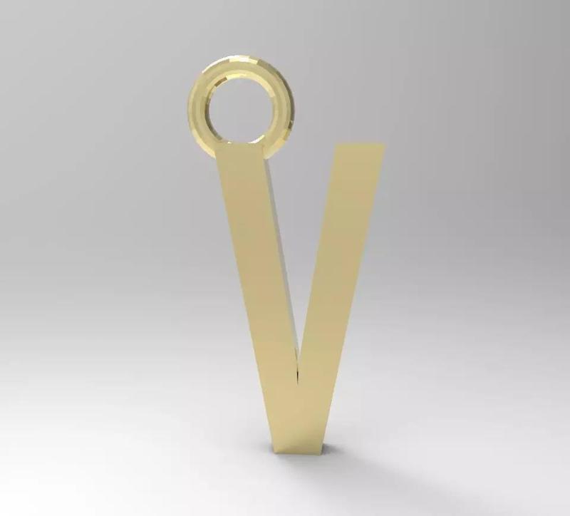 ALPHABET LATTER V PENDANT