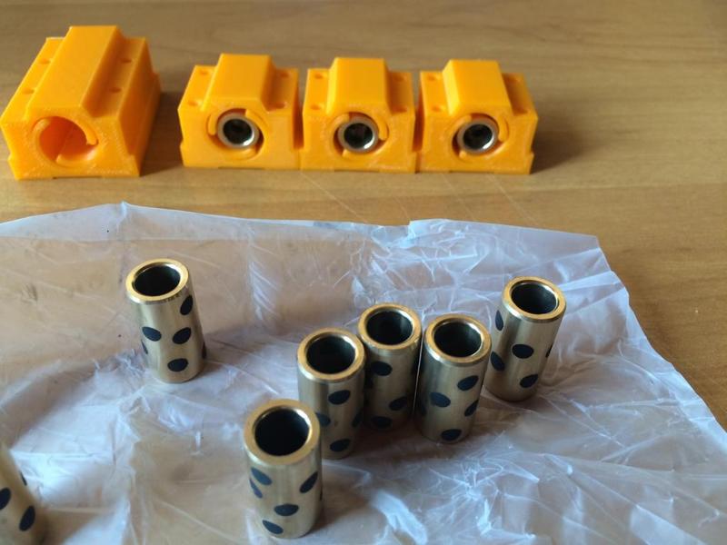 Blocks for oil less bronze bearing bush for Prusa I3
