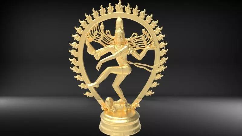 Shiva Nataraja Lord dancing Stance 3D Sculpture Statue