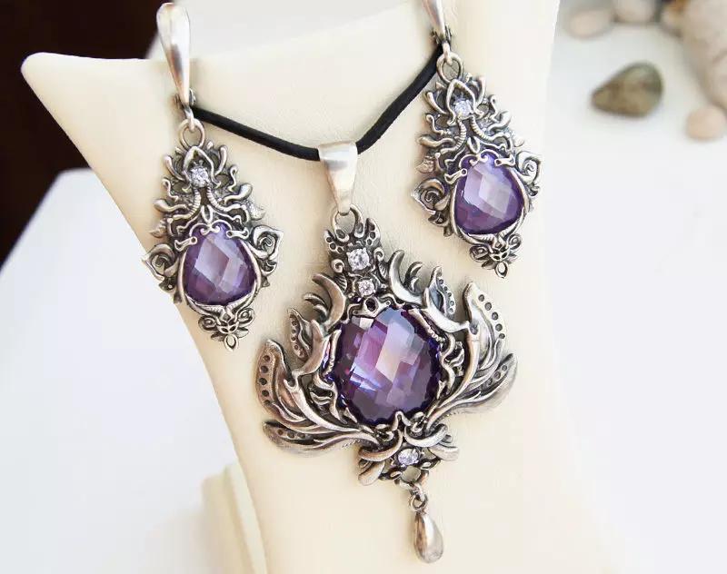 Jewelry set - pendant and earrings - Printable 3D model