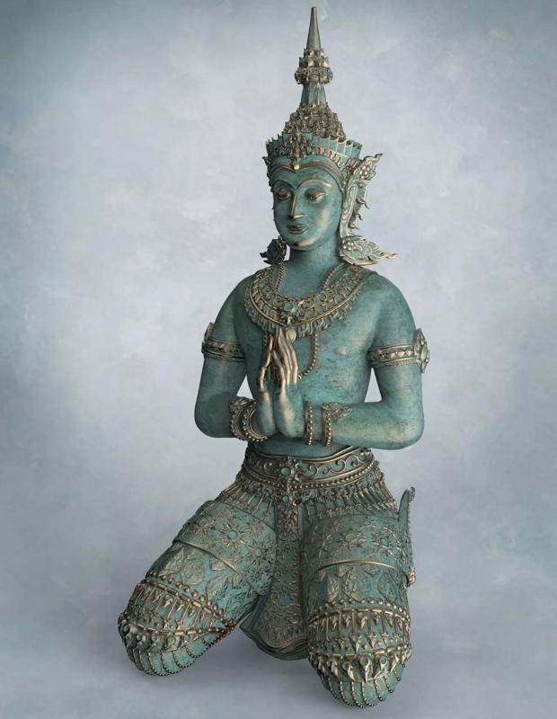 The Angle Thai Siting Hand - Thai Pattern