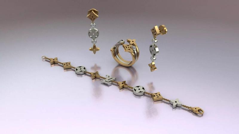 The COLLECTION  Louis Vuitton Jewelery 3D printed model