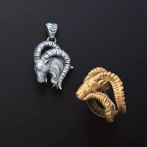 Capricorn Pendant Ring Set
