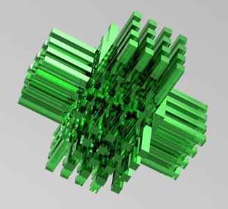 Magic cube with heatsink rays