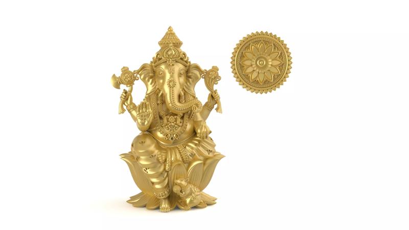 Ganesh-Ji 3D-Print-Model No4 -Jewelery Murti-