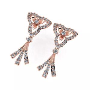 light Wight white gold diamond Earring-Nk-87ER