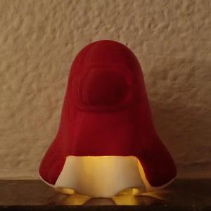 Glowie the little ghost dresses up as Among Us