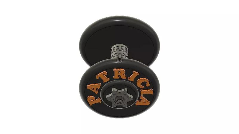 Personalized Dumbbell Keychain Patricia