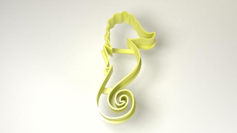 Cookie cutter / Cortante de gallettitas - Seahorse / Caballito de mar