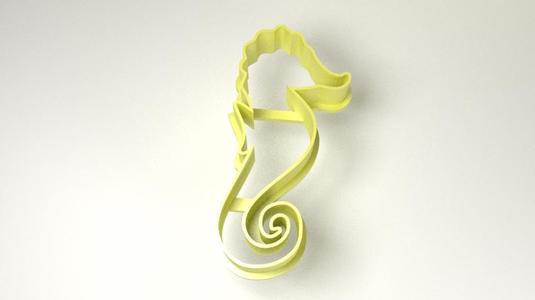 Cookie cutter / Cortante de gallettitas - Seahorse / Caballito de mar