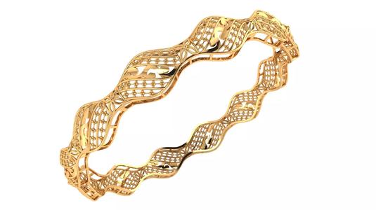 1289 11 Ethereal Swirl Bangle 11gm