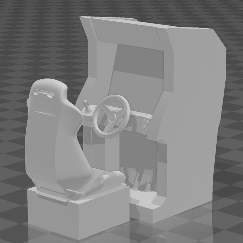 Classic Racing Arcade for Diorama Accessories