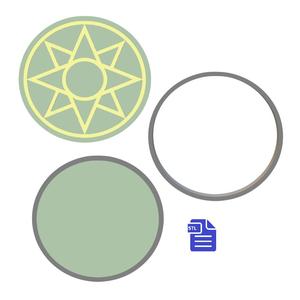 3pc Hope 8 pointed star Bath Bomb Mold