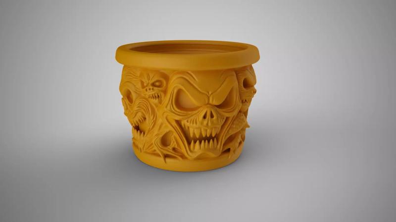 Scary Halloween Planter