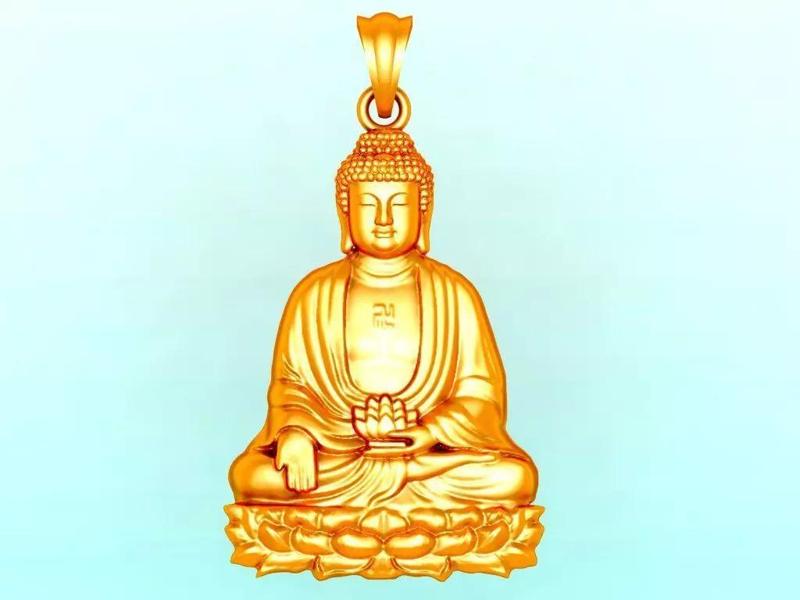 Amitabha Buddha Pendant - Adida Buddha pendant - Buddha pendant
