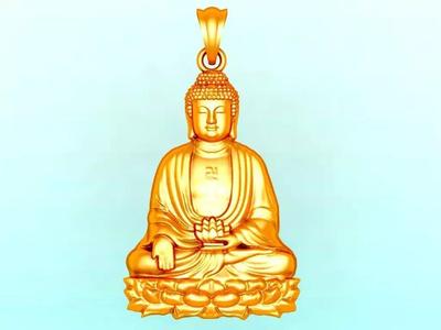 Amitabha Buddha Pendant - Adida Buddha pendant - Buddha pendant
