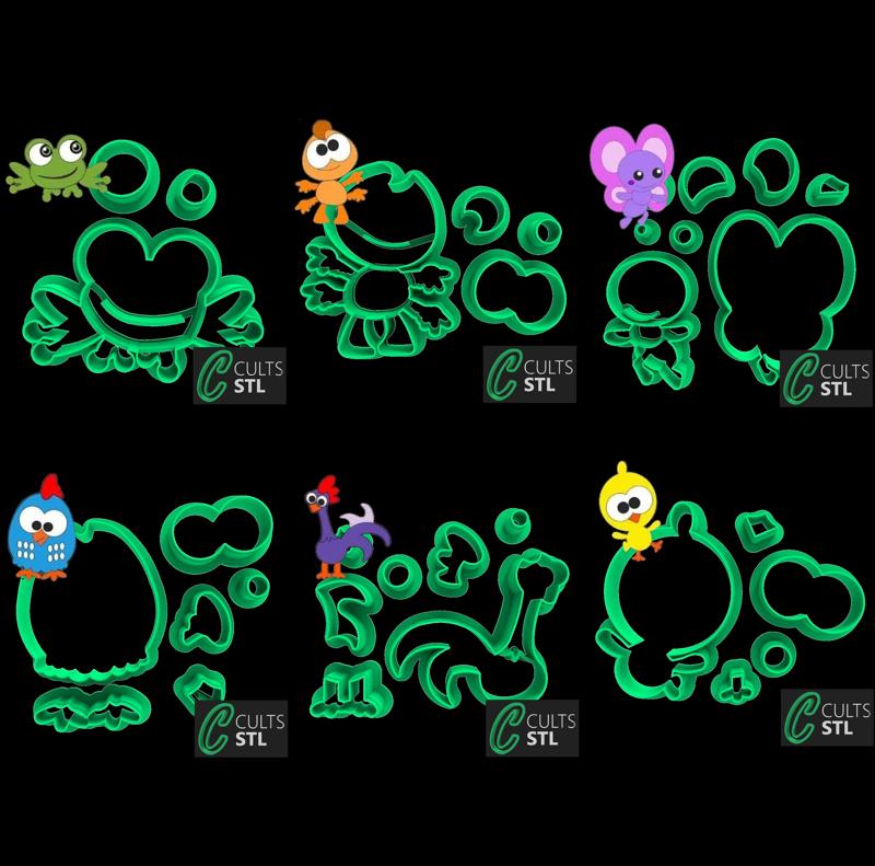 CORTADORES PERSONAGENS - GALINHA PINTADINHA MINI - 5cm