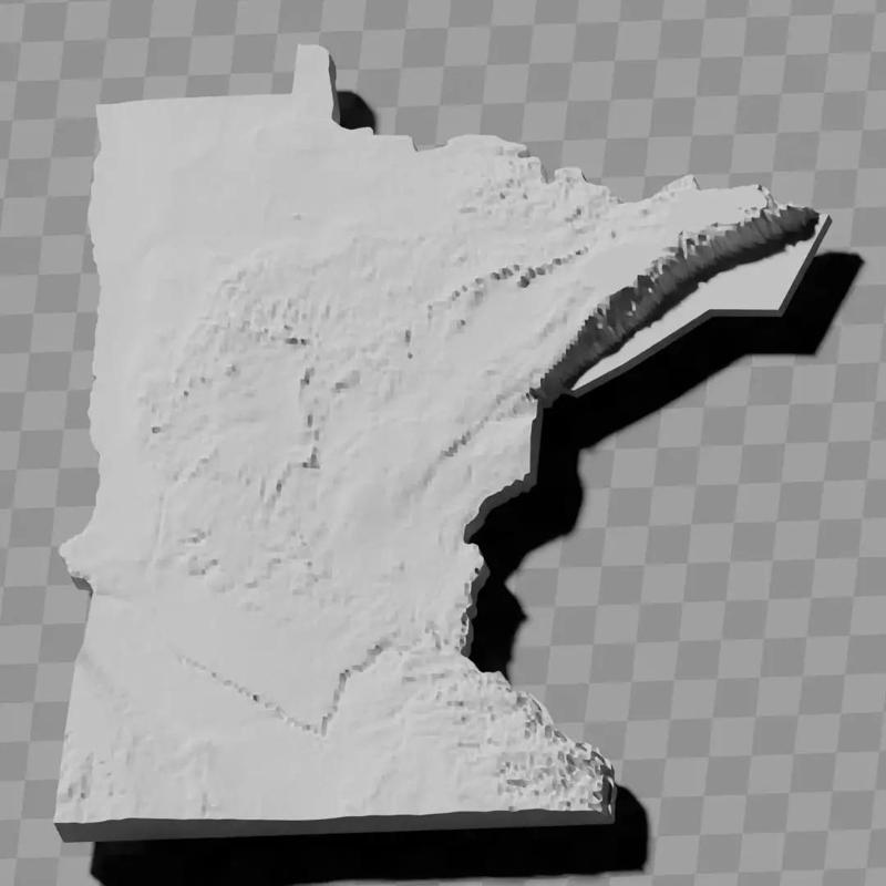 Minnesota USA relief maps