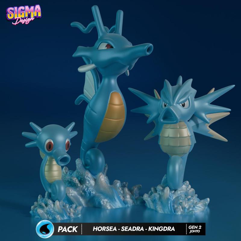 pack - horsea seadra kingdra
