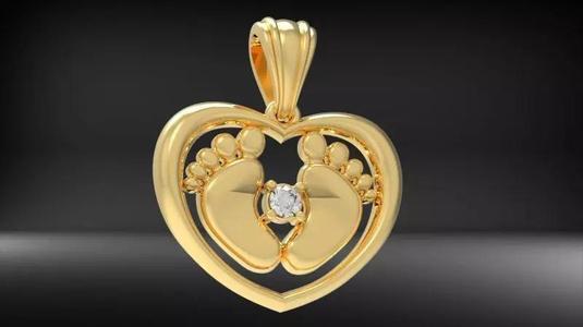 Baby Feet Necklace Birth Pendant