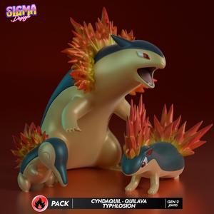 pack - cyndaquil quilava typhlosion