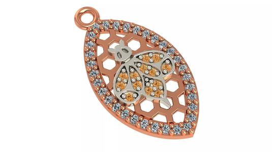 Bee Hive Necklace Charm Pendant