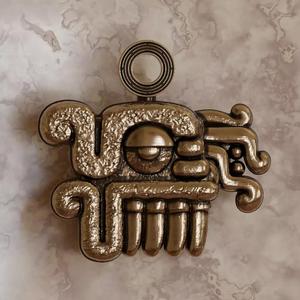 Aztec symbol pendant 7 Rain - Quiahuitl