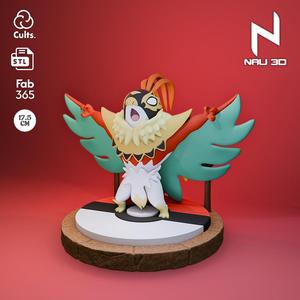 MEGA HAWLUCHA / STL AND 3MF MULTICOLOR / includes 3 different bases