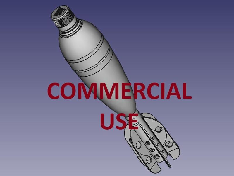 COMMERCIAL - 3INCH HE MORTAR SHELL REPLICA 1:1 REENACTMENT
