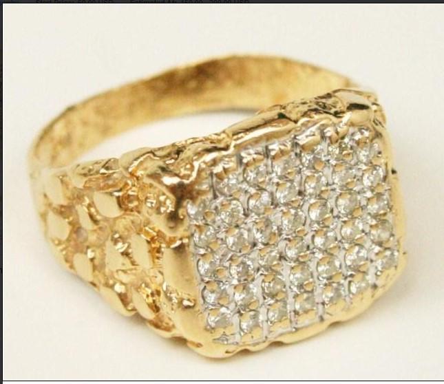 Gents Diamond  Nugget Ring 27