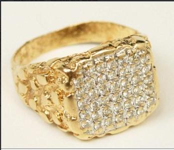 Gents Diamond  Nugget Ring 27