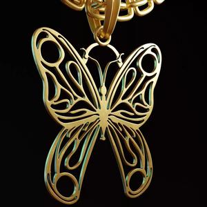 Butterfly Stylized Pendant Amulet Necklace Design