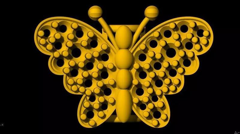 butterfly pendant 3dm file