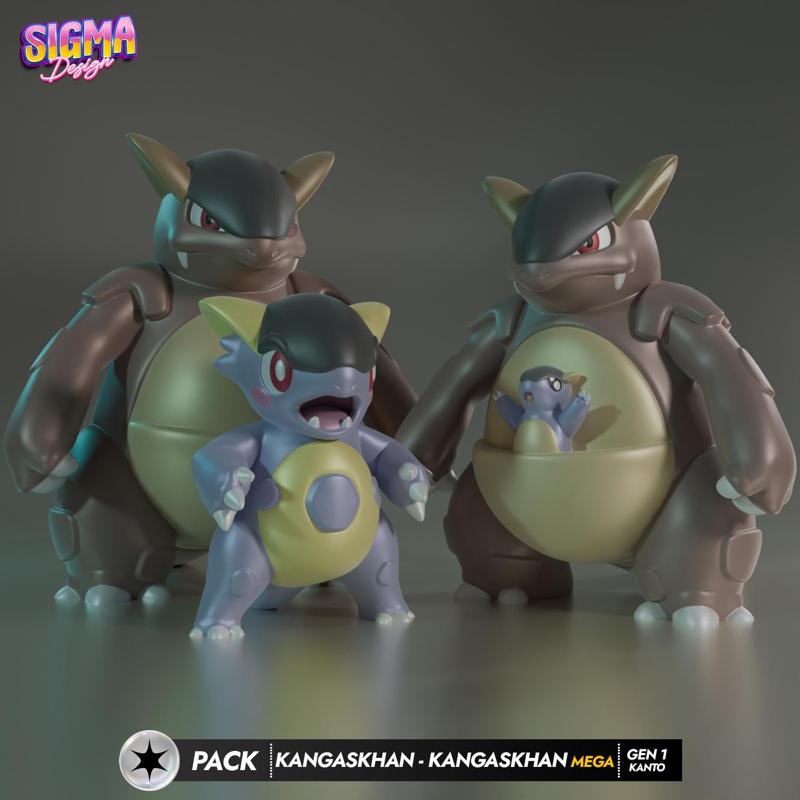 pack - kangaskhan mega kangaskhan