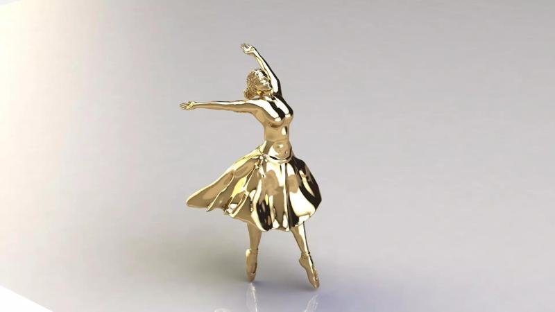 Ballet Dancer Pendant P 062