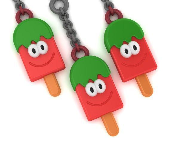 Stay Cool with Our Cute Ice Cream Plastic Toy Keychain!
