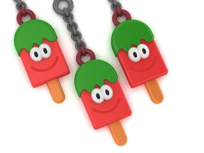 Stay Cool with Our Cute Ice Cream Plastic Toy Keychain!