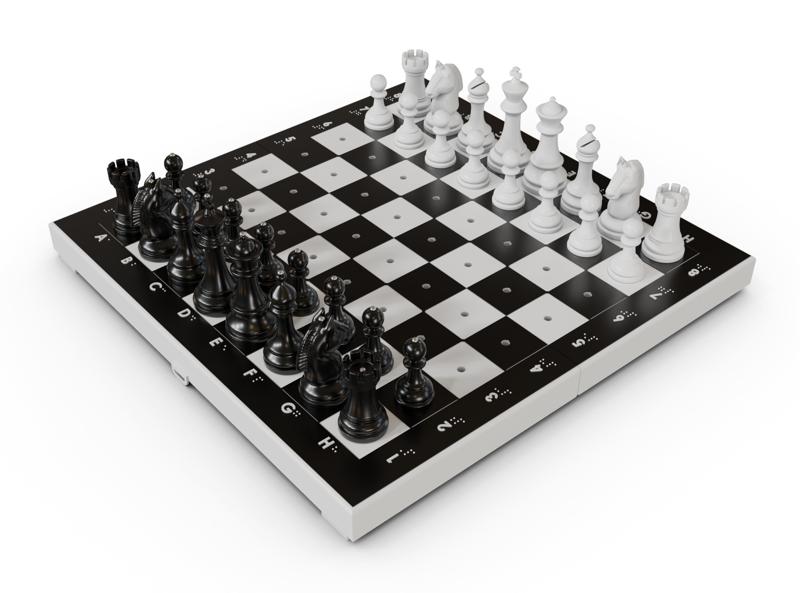 Braille chess (blind, visually impaired)