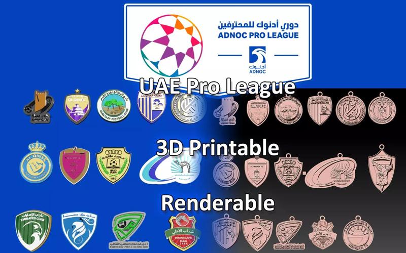 The UAE Pro League all teams printable and renderable
