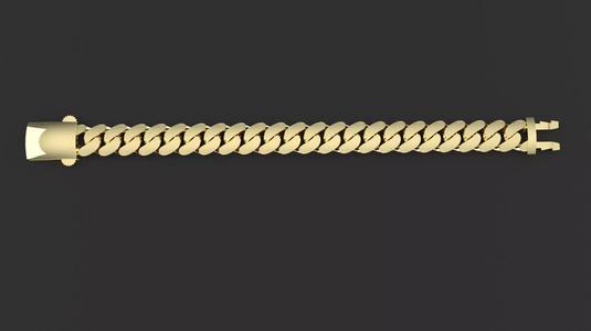 11mm gourmet bracelet-cuban chain