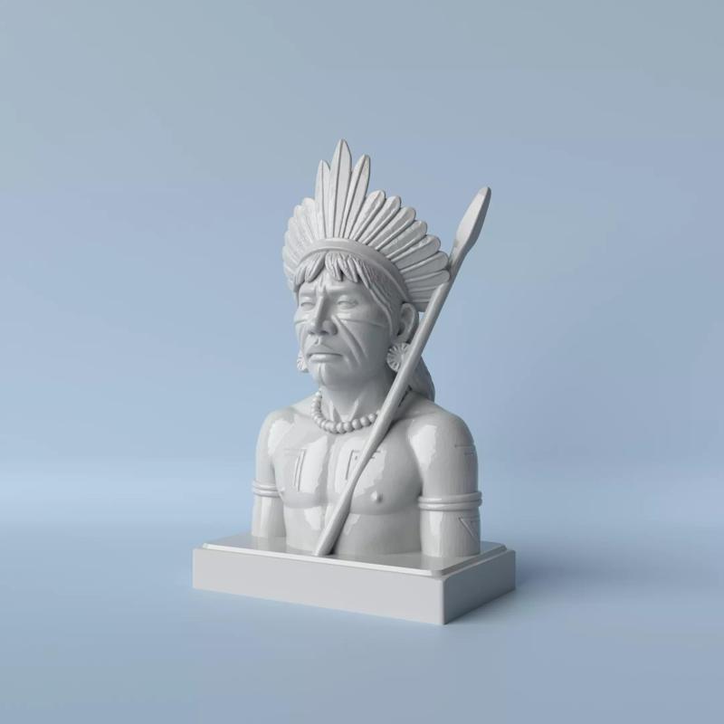 Noble Ancestor Elegant Indigenous Bust