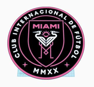 Inter Miami CF - Wall Plaque with keyhole - 2 Sizes for Ender 3 and CR-10 sized beds