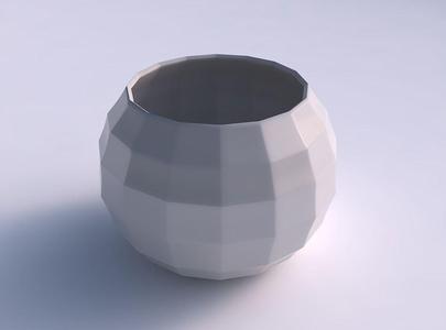 Bowl spheric with curved creases