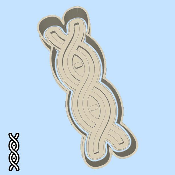 Science and technology cookie cutters - DNA chain (style 1)